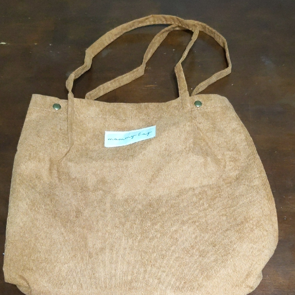 Mango Tan Tote Bag with Woven Fabric and Spacious Design